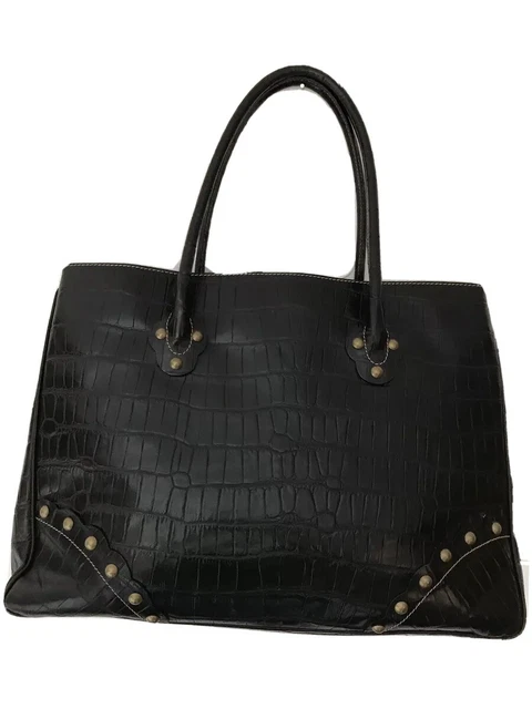 Cristian Damen Handtasche Ledertasche Made in Italy mit echtem Krokodildruck