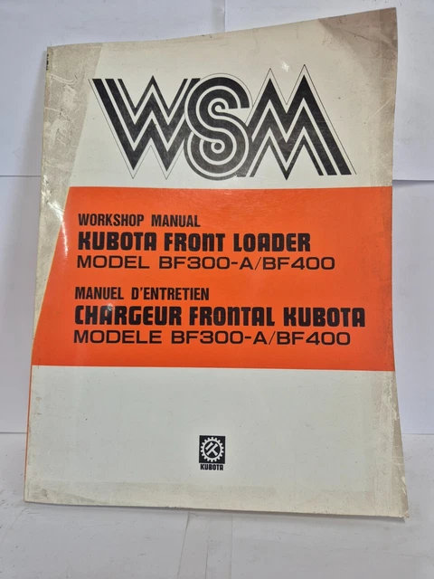WORKSHOP MANUAL FOR a Kubota BF300-a / BF400 front loader £39.99 ...