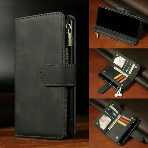 Zipper Wallet Leather Phone Case Flip Cover For Xiaomi Redmi Note 10 5G 11 Pro