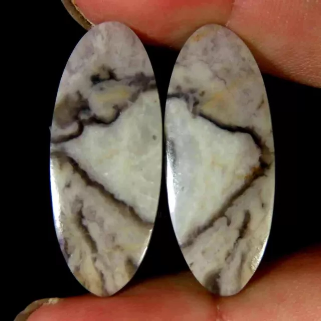 30,20 Cts. Cabine tunnels organiques 100 % naturelle Wave Jasper paire...