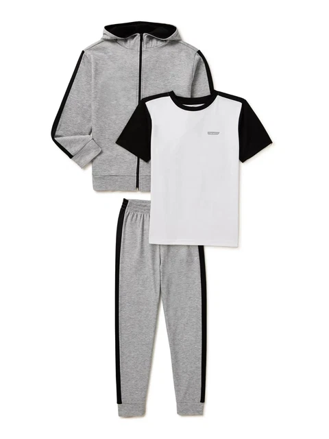 Hind Boys Tee, Hoodie and Jogger Pants Fleece Set, 3-Piece, Size 10-12