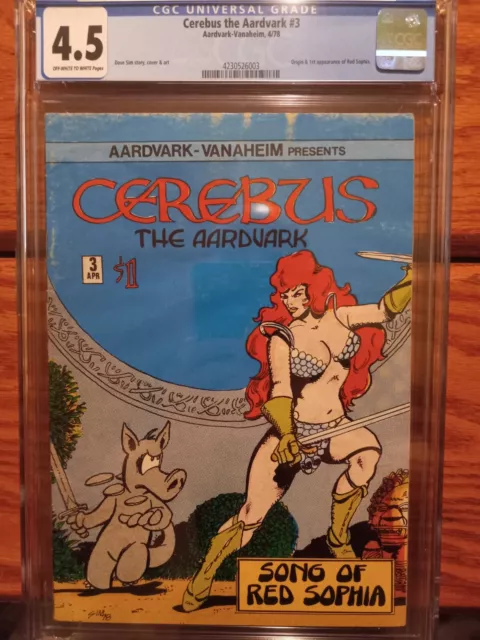 Cerebus the Aardvark 3 CGC 4.5 - First Red Sophia - Dave Sim