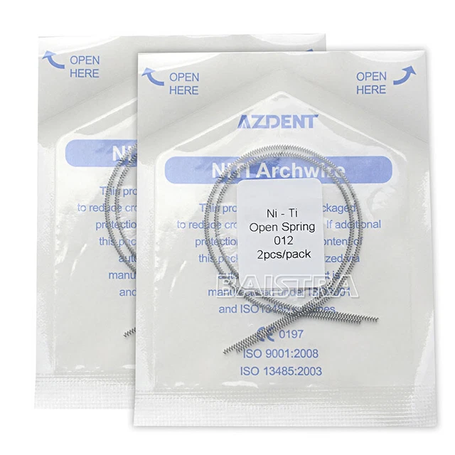 AZDENT Dental Orthodontic Niti Open Coil Spring 0.010*180mm/0.012*180mm