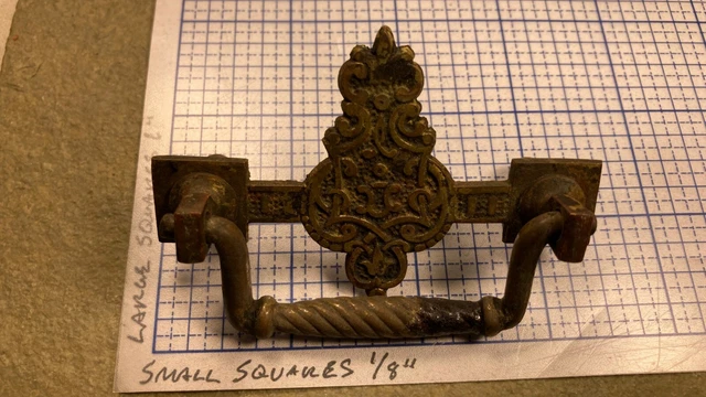 Poignée de tirage antique ornée pièce de rechange victorienne quincaillerie commode 6