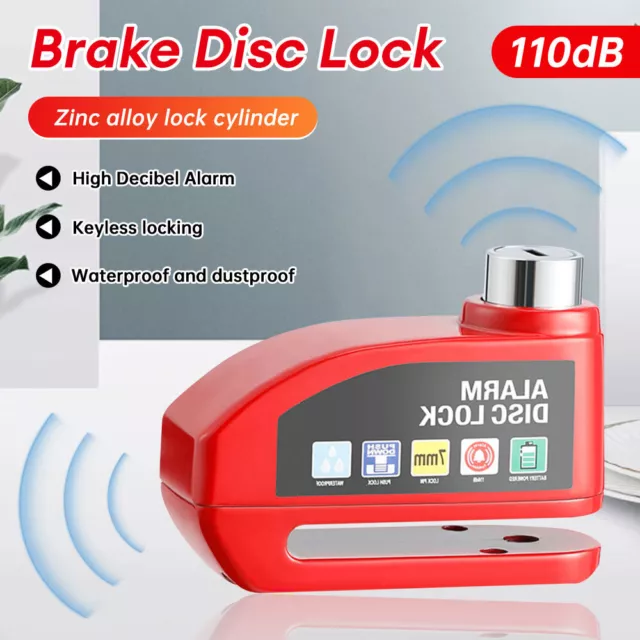 Motorcycle Rotor Disc Lock Alarm Motor MTB Bike Brake Disk Security Anti-theft