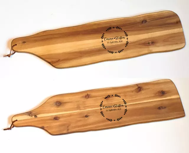 Servierbrett Servierplatte Holzbrett Schneidebrett Gravur personalisiert Namen