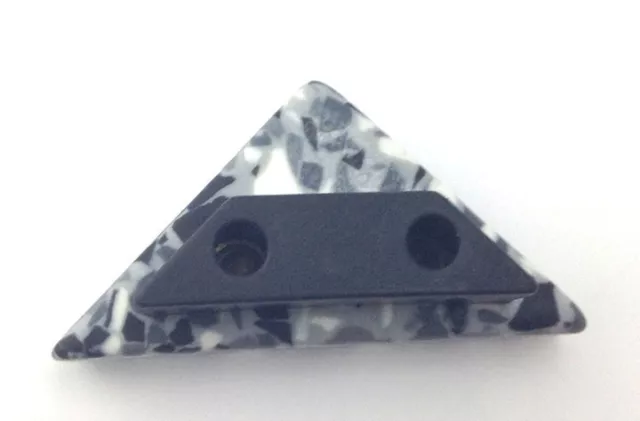 Bouton triangle AMEROCK noir blanc gris granit 1-15/16" BP5534-SPG 25+ FREESHIP 3