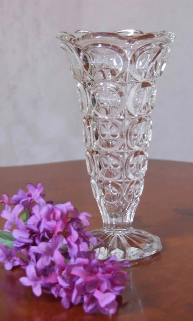 Retro Tischvase-Glasvase-Blumenvase-Shabby Chic-70er Jahren-130 mm