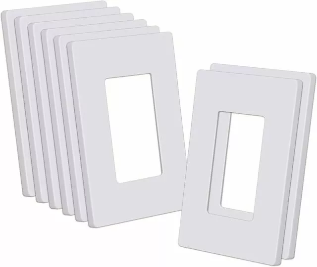 24x Screw less Decorator Outlet Wall Plate GFCI Rocker Switch Cover 1 Gang