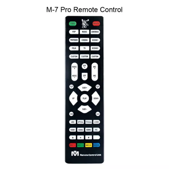 M Karaoke-Better Music Builder (M) Remote Control for M-7 Pro Digital Amplifier