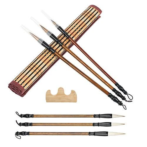 BELIOF 6 Pcs Pinceaux de Calligraphie Chinoise Pinceau Encre de Chine pour Pe...