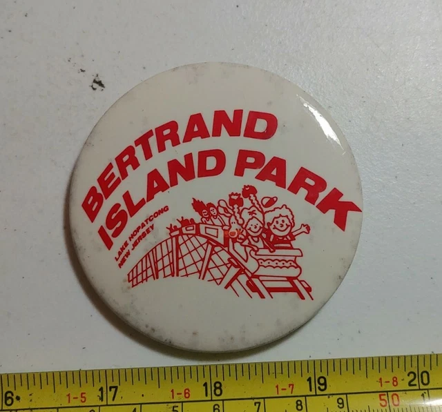 Vtg Bertrand Island (Amusement) Park Roller Coaster Pin Lake Hopatcong NJ Rare