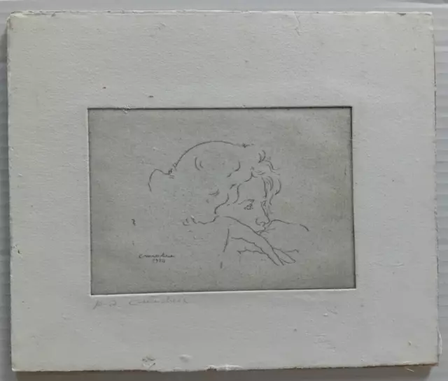 1974 Young Signed Face Artist Proof Acquaforte 24.7x20.7cm 1974 Young Signed Face Artist Proof Acquaforte 24.7x20.7cm