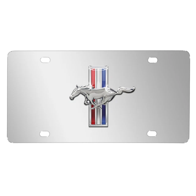Ford Focus ST 3D Mirror Chrome Stainless Steel License Plate - Car
