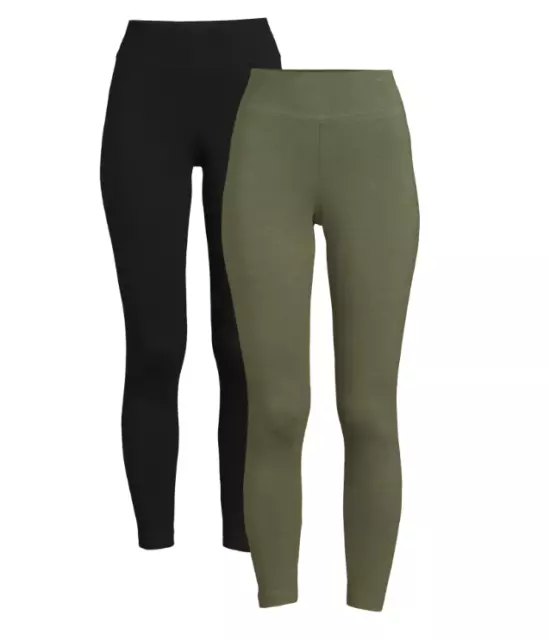 Time And Tru Womens Knit Leggings 2 Pack FOR SALE! - PicClick
