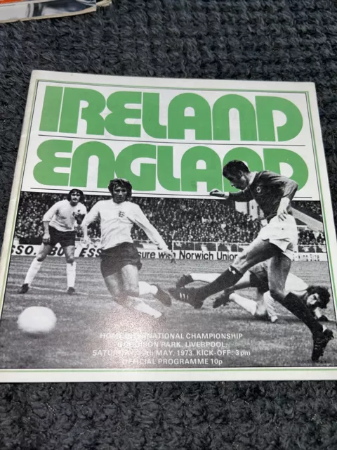 Northern Ireland V England Home International 12th May 1973