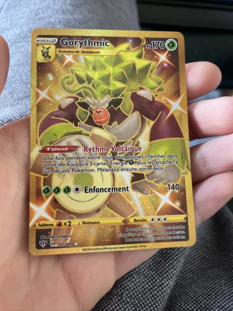 Carte Pokémon Gorythmic Gold 197/189 FR Neuve