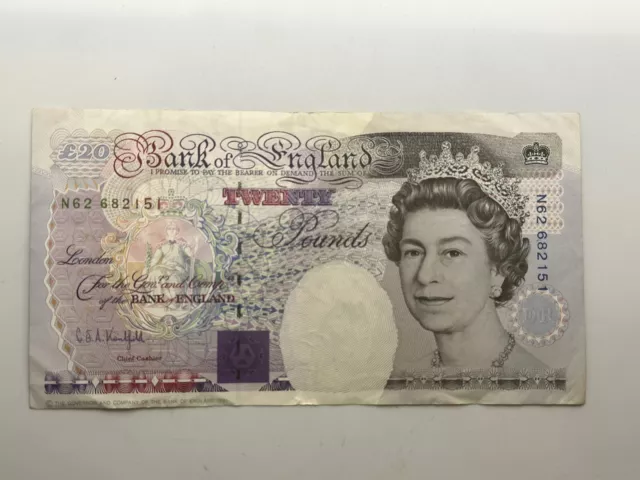 Great Britain 20 Pounds 1991 - 1993  Queen Elizabeth II Bank of England