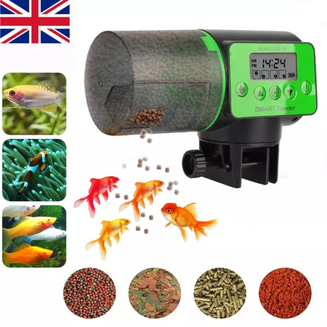 Automatic Fish Food Feeder Auto Dispenser Holiday Feeding Timer Aquarium Tank