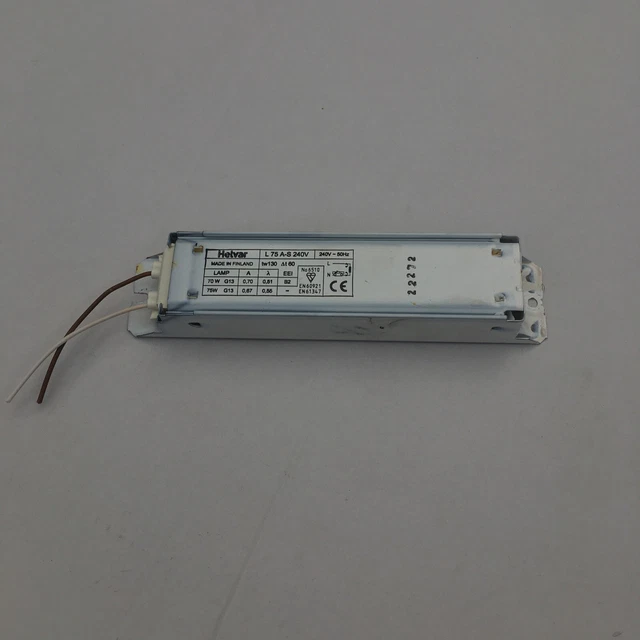 Helvar L75 A-S Soffocamento zavorra magnetica 240 V per luce fluorescente 70/75 W G13