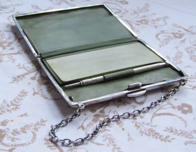 Antique Silver Purse Incorporating Aide Memoire & Mechanical Pencil Chester 1911