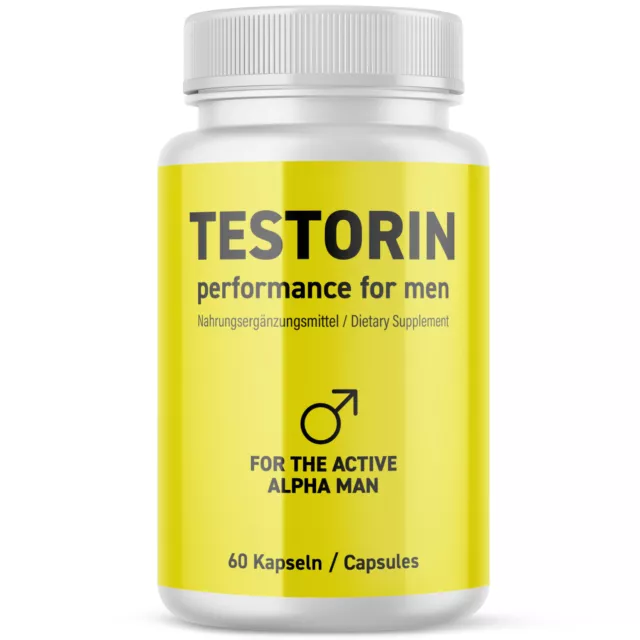 Testorin - Testo Booster Kapseln für den aktiven Alpha-Mann | 60 Kapseln