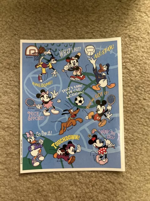 Disney Movie Club Stickers My 3 Movies Mickey Minnie Donald Jiminy Pluto  Goofy