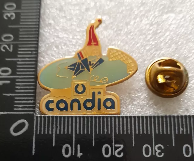 French Candia Winter Olympic 1991 Games Mascot. Metal. Enamel. Lapel Pin Badge.