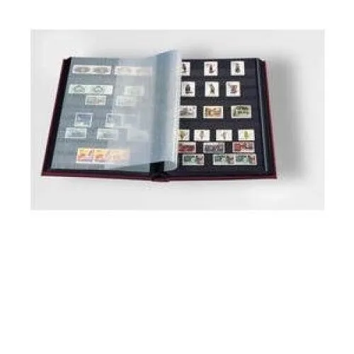 Stamp Album Stockbook by Lighthouse 32-Black Page Stamp Stock book LS2/16 Blue