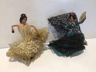 Vintage  Spanish Flamenco Dancer Souvenir  Dolls