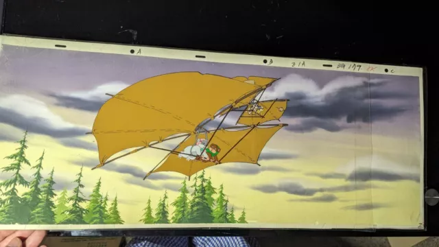 EWOKS animation cels BACKGROUND production art  Vtg Star Wars Toys Figures X1