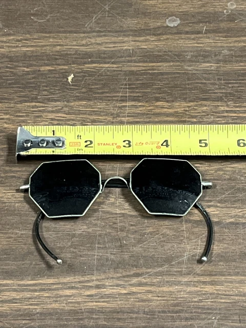 Rare ~ VINTAGE WILLSON OCTAGONAL  SUNGLASSES   “WILLSON” Dark!