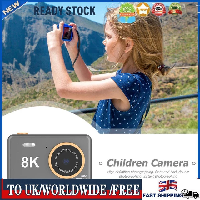 80MP 2.4 inch HD Screen Kids Digital Video Photo Camera with 32GB Card (Black)
