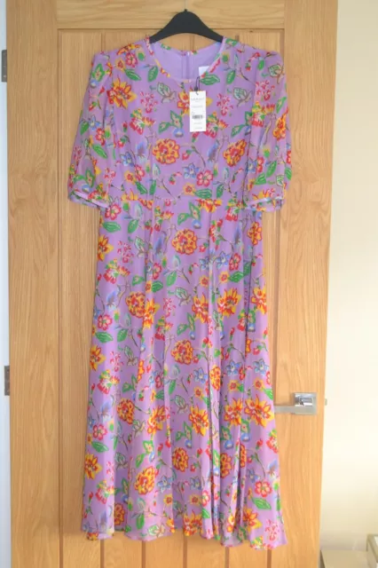 LK BENNETT PURPLE Garland Dress Size 12 NEW with Tags 100 Silk 99.00 PicClick UK