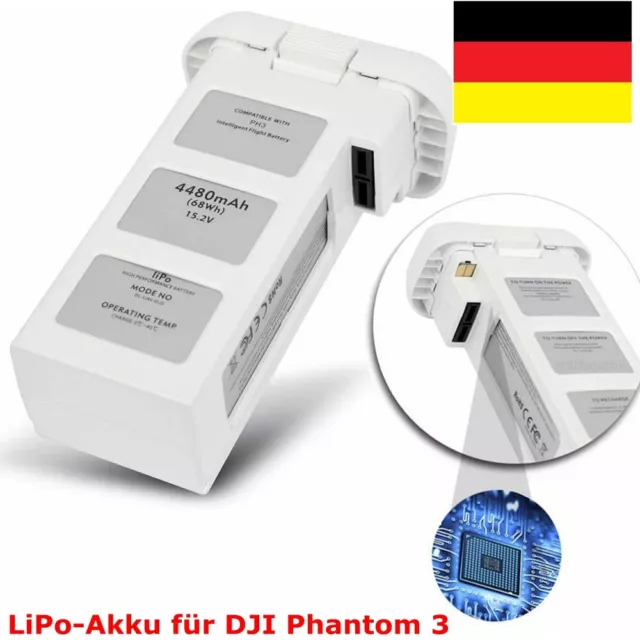 Wiederaufladbar 4980mAh 15,2 V Li-Po Ersatzakku Batterie für DJI Phantom 3 Drone