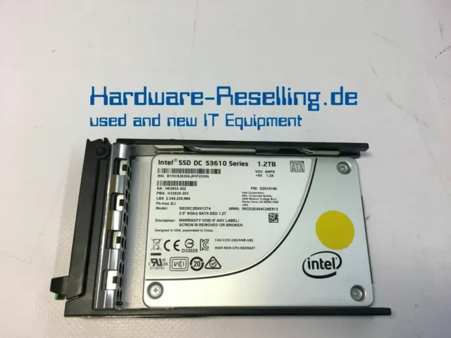 Intel Fujitsu-Frame 1.2TB Dc S3610 Séries SSDSC2BX012T4 6G 2.5 " SATA SSD