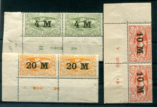 Oberschlesien 41/43 Bru je eine Marke Haftung,sonst ** POSTFRISCH (H9867