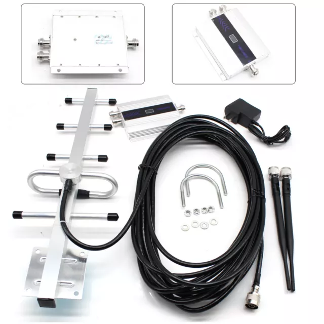 GSM 900MHz Mobile Cell Phone Signal Booster Amplifier Repeater Antenna Kit New