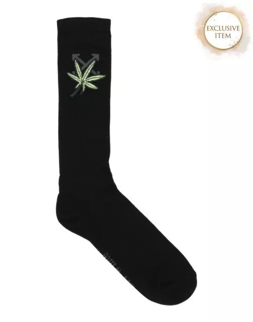 OFF-WHITE c/o VIRGIL ABLOH Weed Patch Knee High Socks One Size Made in Italy