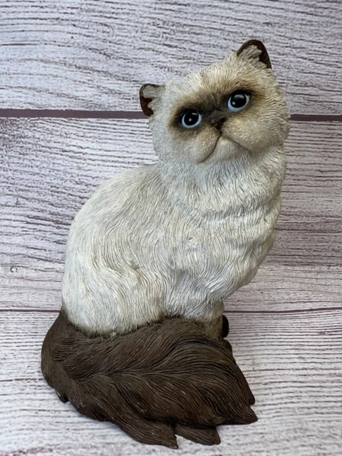 Sherratt & Simpson Figurine Siamese Himalayan Cat Sitting Looking 2004 Vintage