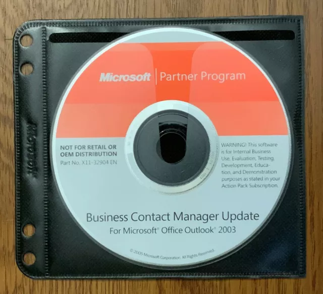 Business Contact Manager Update for Microsoft Office Outlook 2003