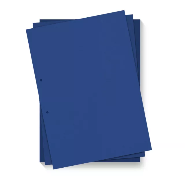 Extra Seiten Fotokarton 300g/qm DIN A4 hoch 210 x 297 mm gelocht - Blau