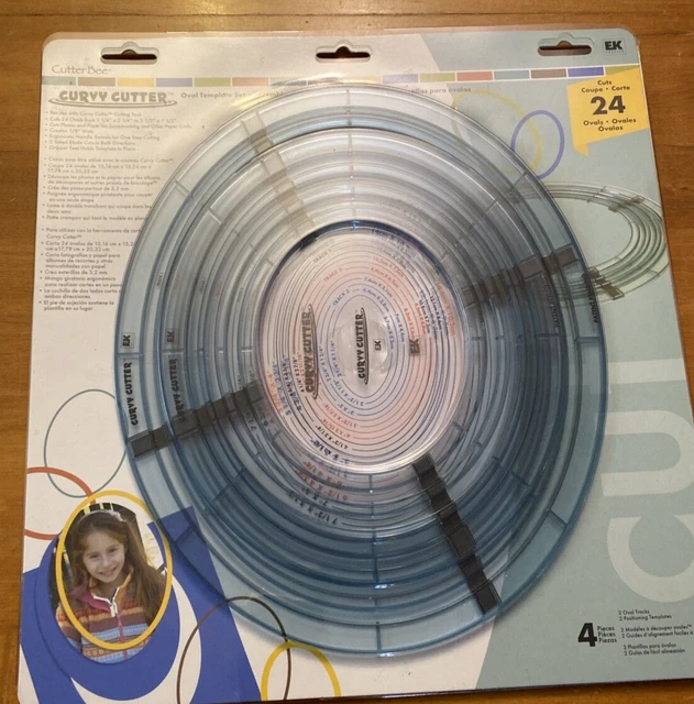 Kit de corte de plantilla ovalada cortadora de curvas CutterBee 4 piezas EK Success álbum de recortes