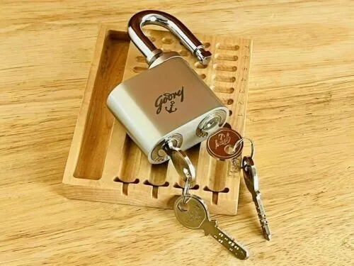 Dual Access Padlock + 2 Sets of Keys Locksport High Security by Godrej Locks