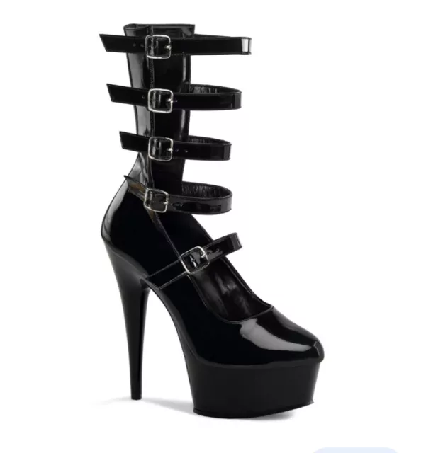 Pleaser 10 Delight 1027 High Heel 6" Platform Ankle Boot Sexy pole gothic exotic