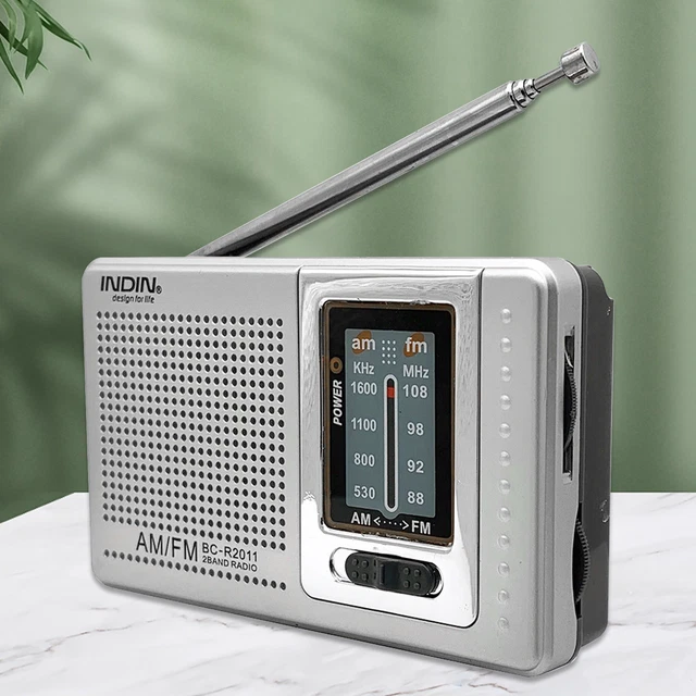 PORTABLE AM FM Radio Compact Transistor Radio Pocket Radio HD Speaker ...