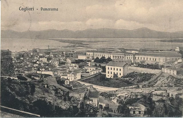 Cartolina Sardegna  Cagliari Panorama Viaggiata Anno 1914 Molto rara
