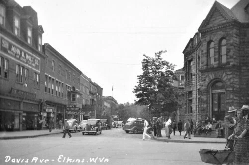 Street View Davis Ave Elkins West Virginia WV Reprint Postcard