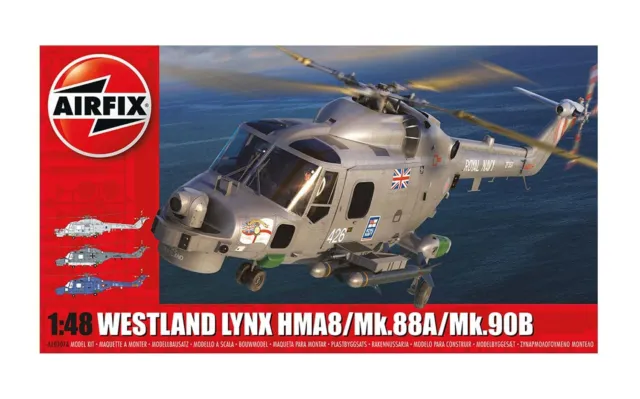 A10107A Airfix Maßstab 1:72 Kunststoff Modellbausatz Westland Lynx HMA8/Mk.88A/Mk.90B Neu