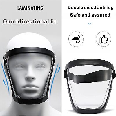 Full Face Clear Mask Anti-fog Reusable Super Protective Transparent Safety Cover 3